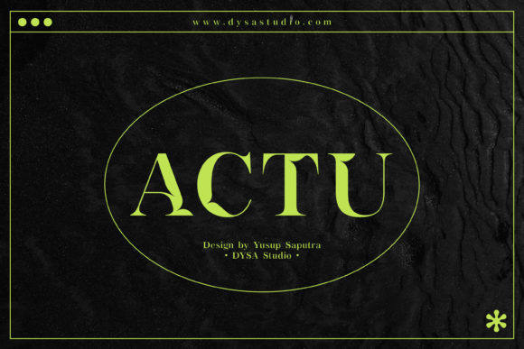 Actu: A Bold Serif Typeface for Modern Web Design