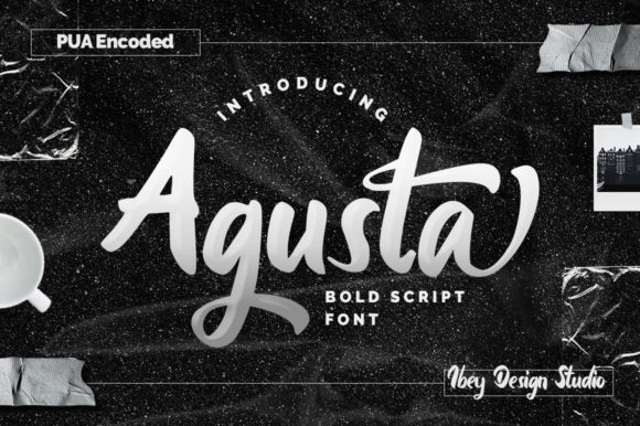 Agusta Font: Bold Handwritten Type for Web Headers