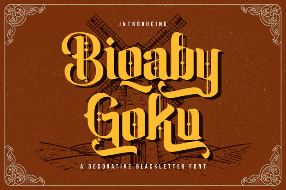 Biqaby Goku: The Blackletter Font That Elevates Brand Identity
