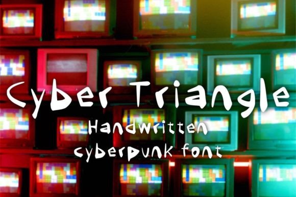 Cyber Triangle: A Bold Display Font for Modern Brands