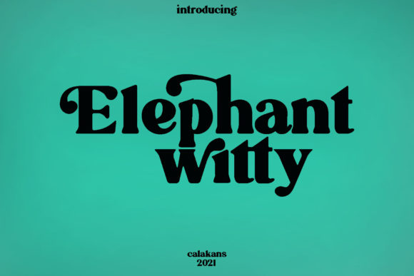 Elephant Witty: A Bold Serif Font for Makers