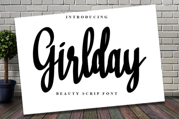 Girlday Font: Bold Script for Crafters