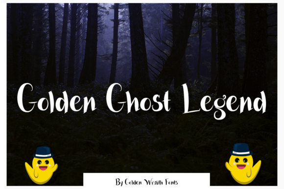Golden Ghost Legend: A Playful Serif Font for Web Design