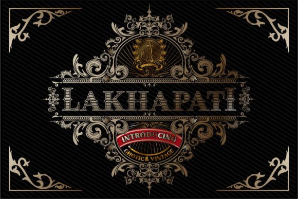 Lakhapati: A Bold Blackletter Font for Crafters