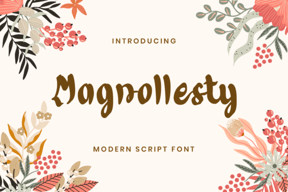 Magnollesty: A Handwritten Typeface for Editorial Design