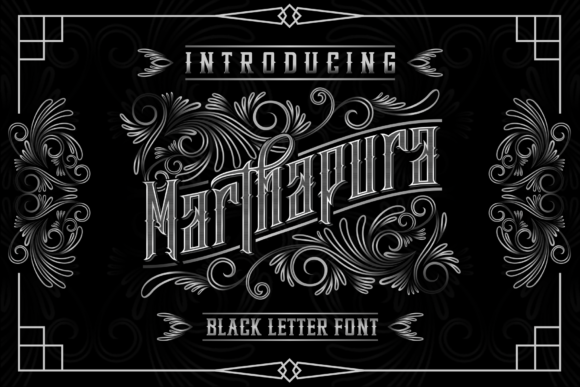 Marthapura: A Bold Blackletter Typeface for Modern Editorial Design