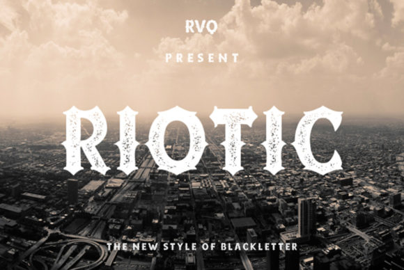 Riotic: A Bold Blackletter Font for Modern Web Design