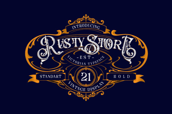 Rusty Store: A Bold Blackletter Font for Modern Editorial Design
